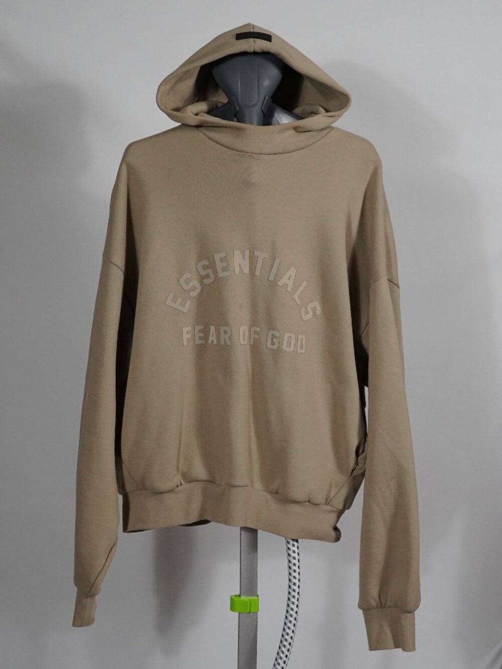 Fear of God Essentials Pullover Hoodie Taupe Sand Oversized Sweatshirt